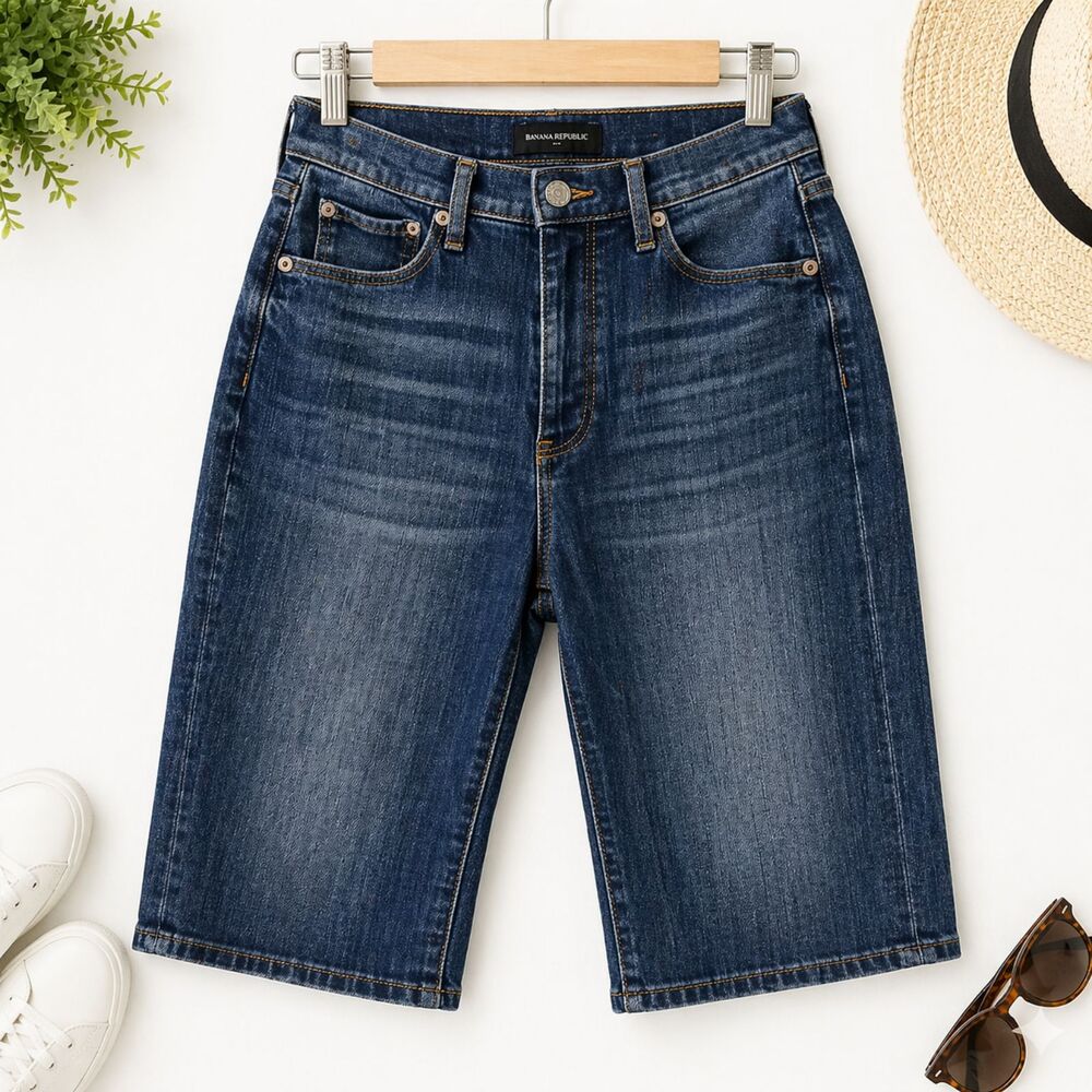 Banana Republic Shorts Men's 28/6 (29x11) Dark Wash (673)